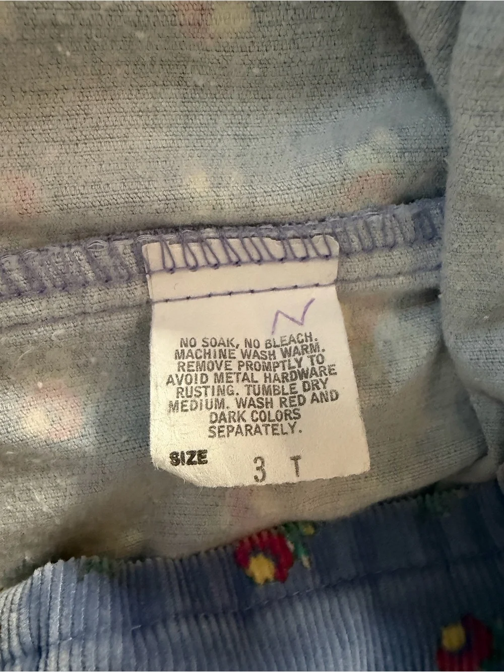 Vintage OshKosh B'gosh Floral Corduroy Overall Dress